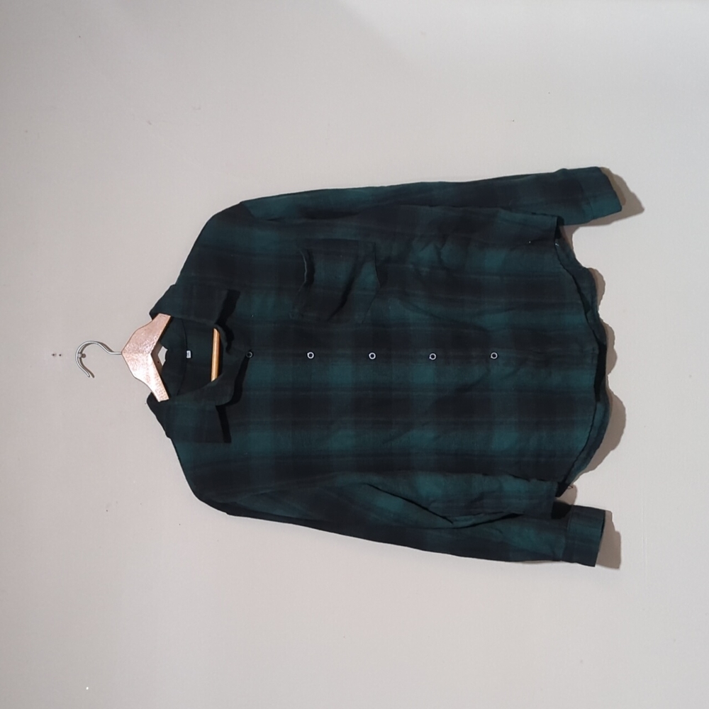 Shein green plaid shirt